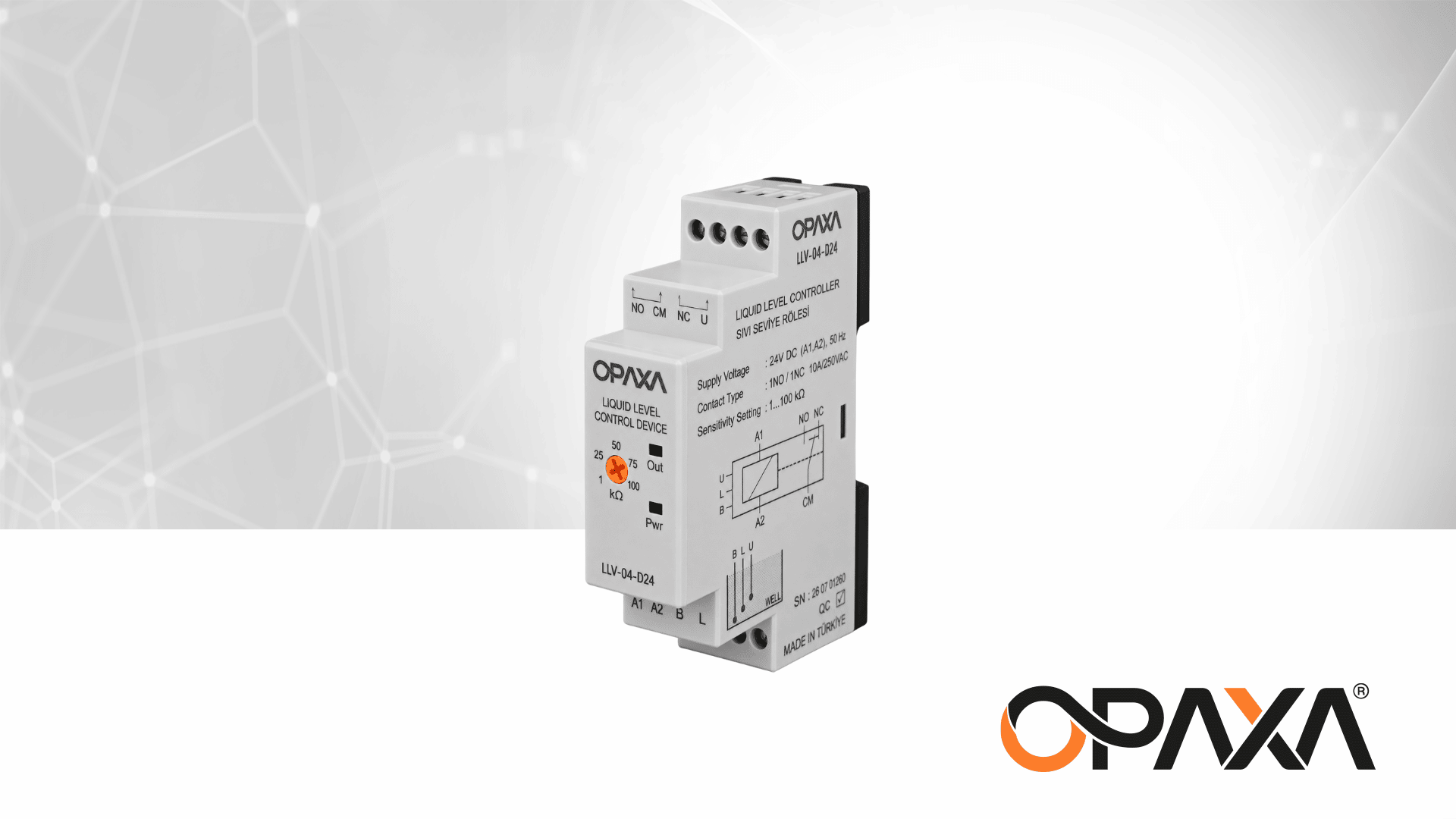 LLV-04-D24 Sıvı Seviye Kontrol Rölesi